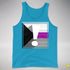 Demisexual Pride Flag Exclamation Point Premium Tank Top - Neon Blue